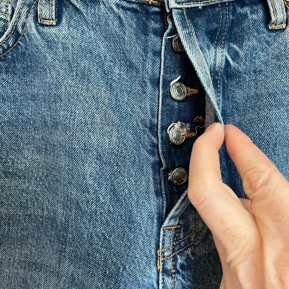 Free people straight high rise distressed jeans 29 - Picture 6 of 9